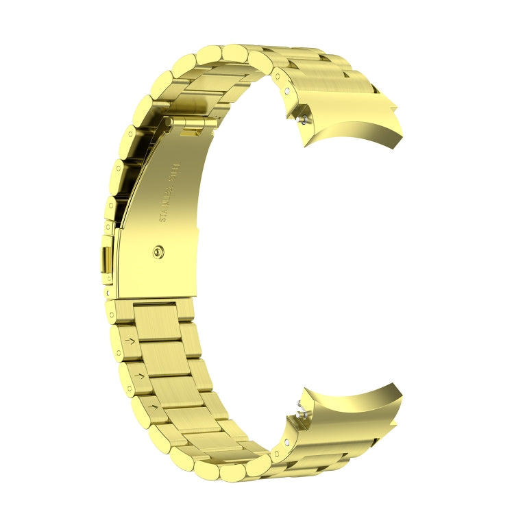 For Samsung Galaxy Watch 6 / 6 Classic Three Bead Stainless Steel Watch Band(Gold) - free shipping - PMC TechLife - Order now!