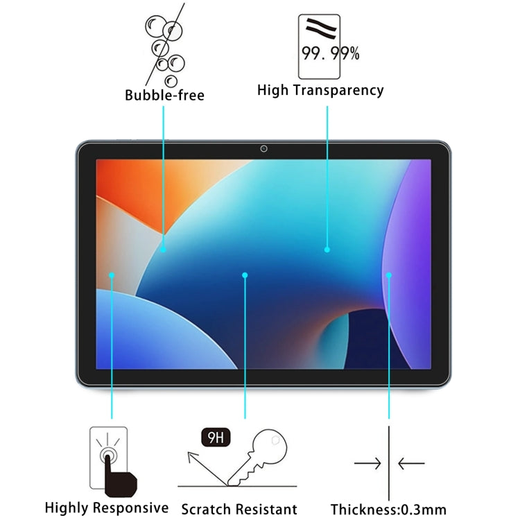 For Blackview Tab 30 WiFi 2pcs 9H 0.3mm Explosion-proof Tempered Glass Film - Others by PMC TechLife | Online Shopping South Africa | PMC TechLife