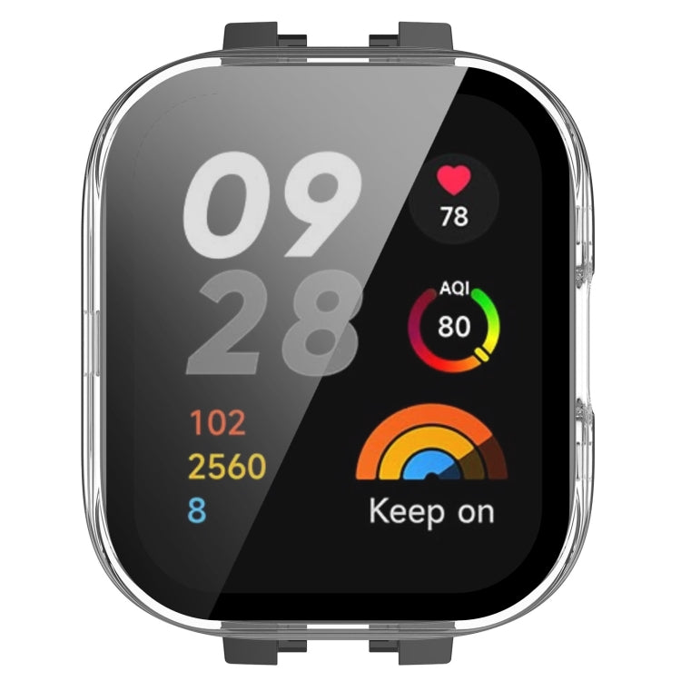 For Xiaomi Mi Watch Lite 3 PC + Tempered Film Integrated Watch Protective Case(Transparent) - Watch Cases by PMC TechLife | Online Shopping South Africa | PMC TechLife
