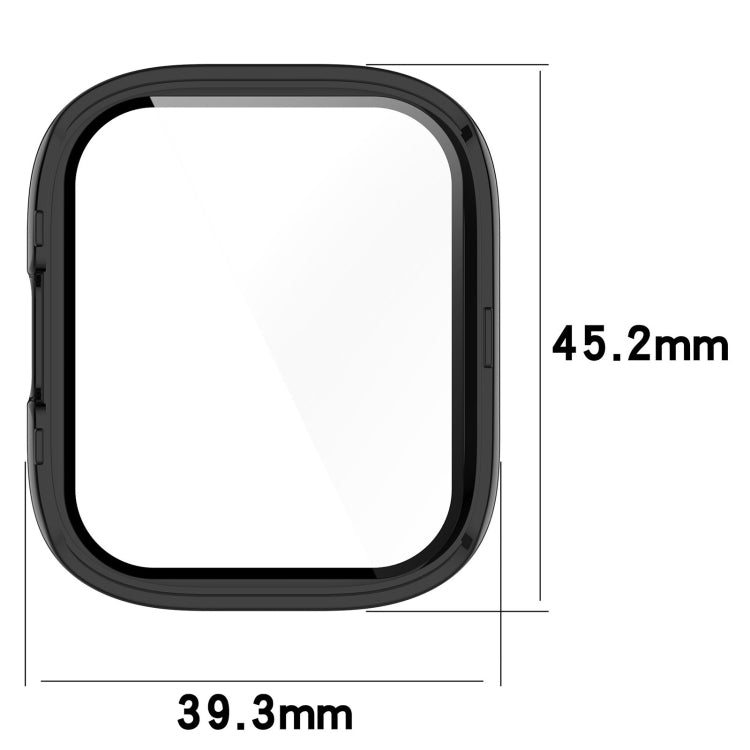 For Redmi Watch 3 Lite / Redmi Watch 3 Active PC + Tempered Film Integrated Watch Protective Case(Pink) - Watch Cases by PMC TechLife | Online Shopping South Africa | PMC TechLife