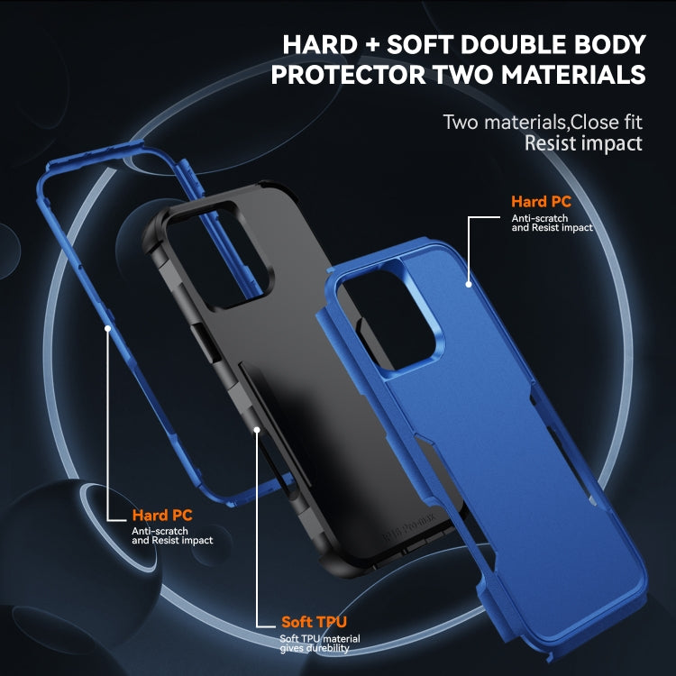 For iPhone 16 Pro Commuter Shockproof TPU + PC Phone Case(Royal Blue+Black) - iPhone 16 Pro Cases by PMC Jewellery | Online Shopping South Africa | PMC Jewellery | Buy Now Pay Later Mobicred