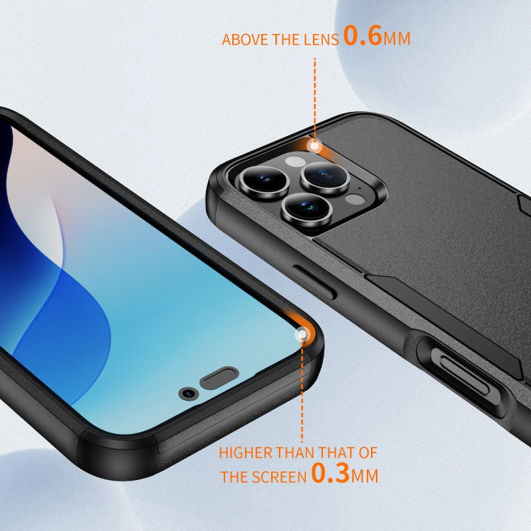 For iPhone 16 Pro Commuter Shockproof TPU + PC Phone Case(Black) - iPhone 16 Pro Cases by PMC TechLife | Online Shopping South Africa | PMC TechLife | Buy Now Pay Later Mobicred