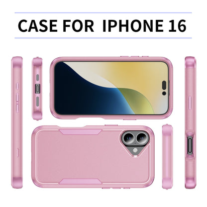 For iPhone 16 Commuter Shockproof TPU + PC Phone Case(Pink) - iPhone 16 Cases by PMC Jewellery | Online Shopping South Africa | PMC Jewellery | Buy Now Pay Later Mobicred