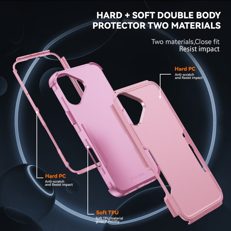 For iPhone 16 Commuter Shockproof TPU + PC Phone Case(Pink) - iPhone 16 Cases by PMC Jewellery | Online Shopping South Africa | PMC Jewellery | Buy Now Pay Later Mobicred