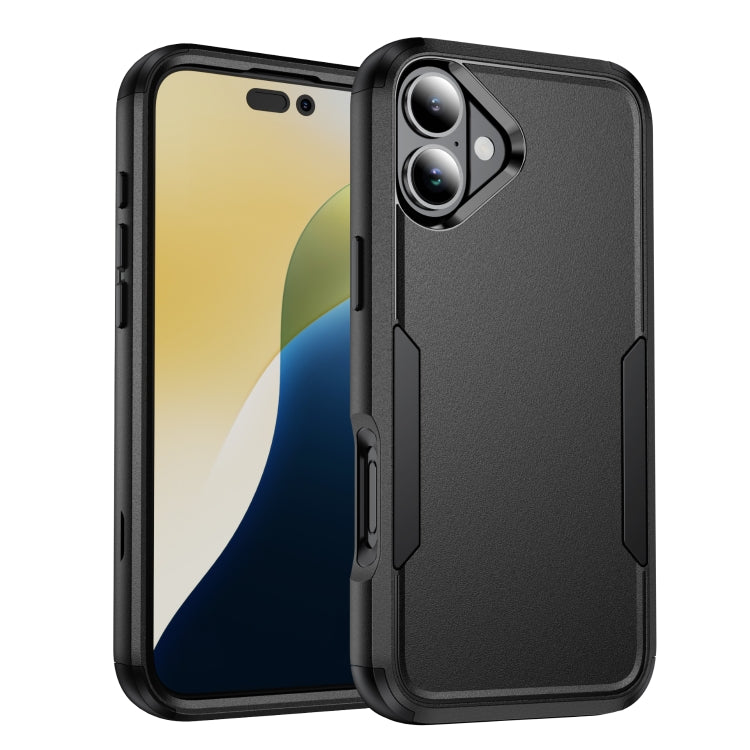 For iPhone 16 Commuter Shockproof TPU + PC Phone Case(Black) - iPhone 16 Cases by PMC Jewellery | Online Shopping South Africa | PMC Jewellery | Buy Now Pay Later Mobicred