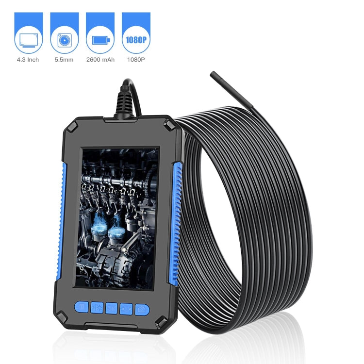 P40 5.5mm HD Blue Waterproof Portable Integrated Hand-held Vertical Screen Industry Endoscope, Length:2m(Hardwire) -  by PMC Jewellery | Online Shopping South Africa | PMC Jewellery | Buy Now Pay Later Mobicred