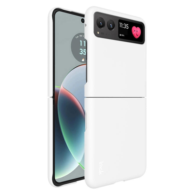 For Motorola Razr 40 IMAK JS-2 Series Colorful PC Case(White) - Motorola Cases by imak | Online Shopping South Africa | PMC Jewellery | Buy Now Pay Later Mobicred