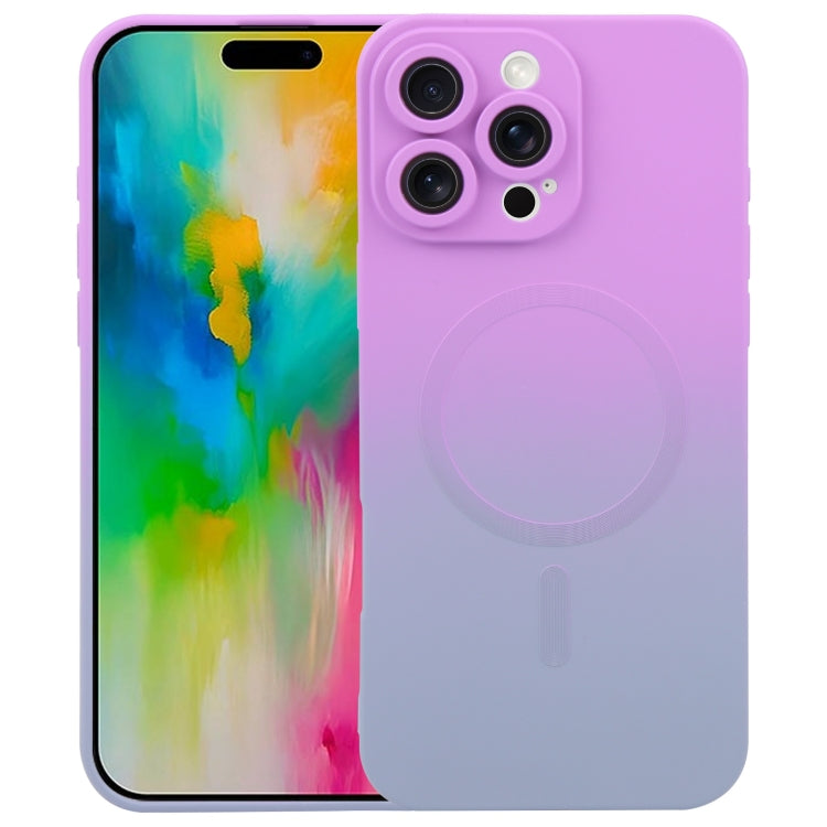 For iPhone 16 Pro Liquid TPU Silicone Gradient MagSafe Phone Case(Purple) - iPhone 16 Pro Cases by PMC Jewellery | Online Shopping South Africa | PMC Jewellery | Buy Now Pay Later Mobicred