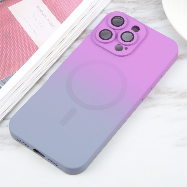 For iPhone 16 Pro Liquid TPU Silicone Gradient MagSafe Phone Case(Purple) - iPhone 16 Pro Cases by PMC Jewellery | Online Shopping South Africa | PMC Jewellery | Buy Now Pay Later Mobicred