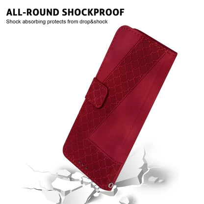 For Xiaomi Redmi Note 13 5G 7-shaped Embossed Leather Phone Case(Red) - Note 13 Cases by PMC Jewellery | Online Shopping South Africa | PMC Jewellery | Buy Now Pay Later Mobicred