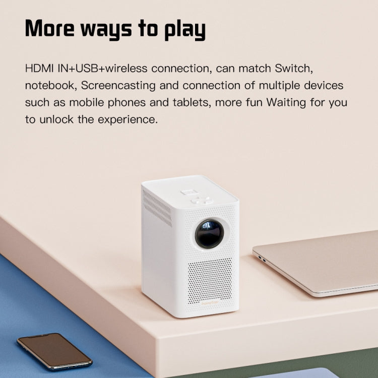 S30 Max Android 10 OS HD Portable WiFi Mobile Projector, Plug Type:US Plug(White) - Mini Projector by PMC TechLife | Online Shopping South Africa | PMC TechLife | Buy Now Pay Later Mobicred