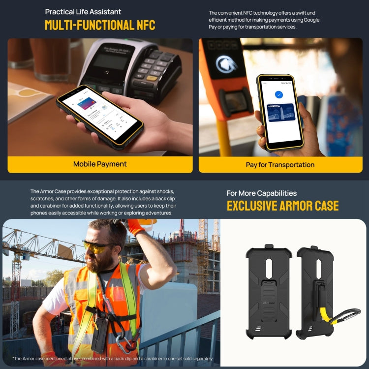 Ulefone Armor X12 Pro, 4GB+64GB, IP68/IP69K Rugged Phone, 5.45 inch Android 13 MediaTek Helio G36 Octa Core, Network: 4G, NFC(Some Orange) - free shipping - PMC TechLife - Order now!