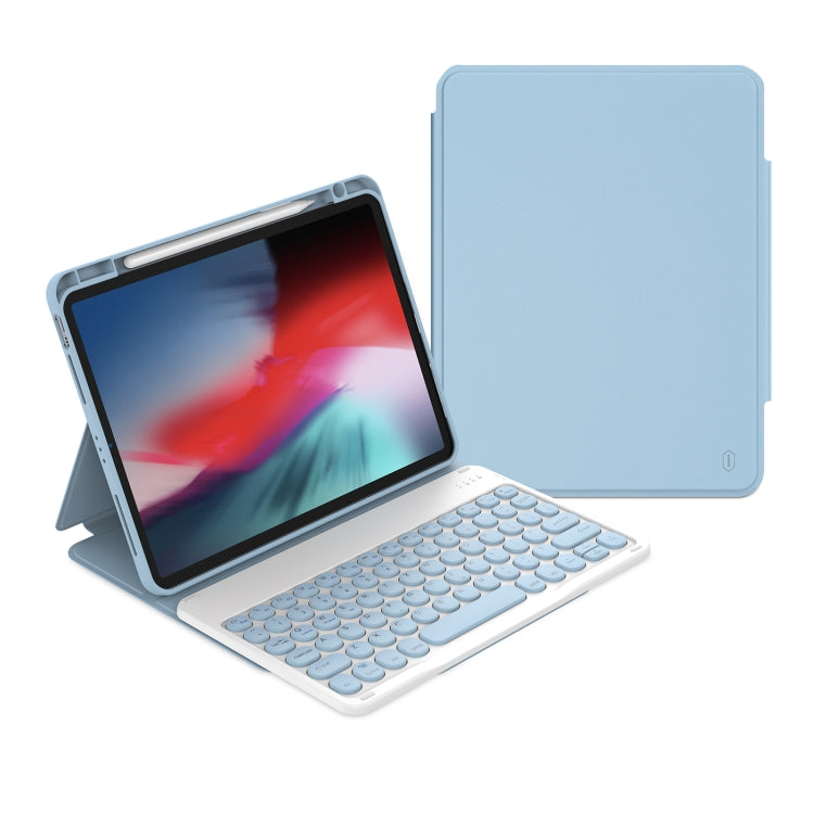 For iPad 10.2 2021 / Air 2019 WiWU Skin Feel Magnetic Detachable Keyboard Tablet Case(Blue) - For iPad Air by WIWU | Online Shopping South Africa | PMC Jewellery