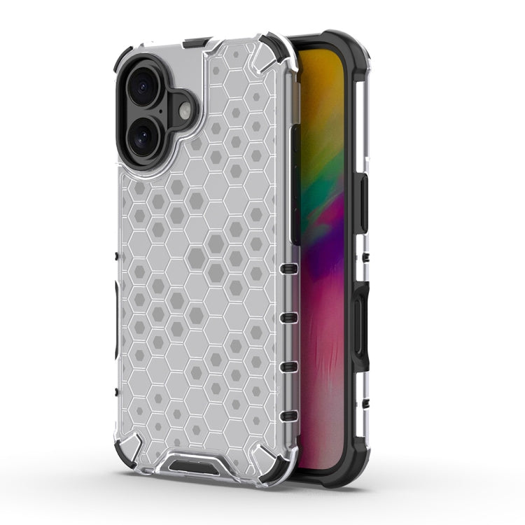 For iPhone 16 Honeycomb Shockproof Phone Case(White) - iPhone 16 Cases by PMC Jewellery | Online Shopping South Africa | PMC Jewellery | Buy Now Pay Later Mobicred