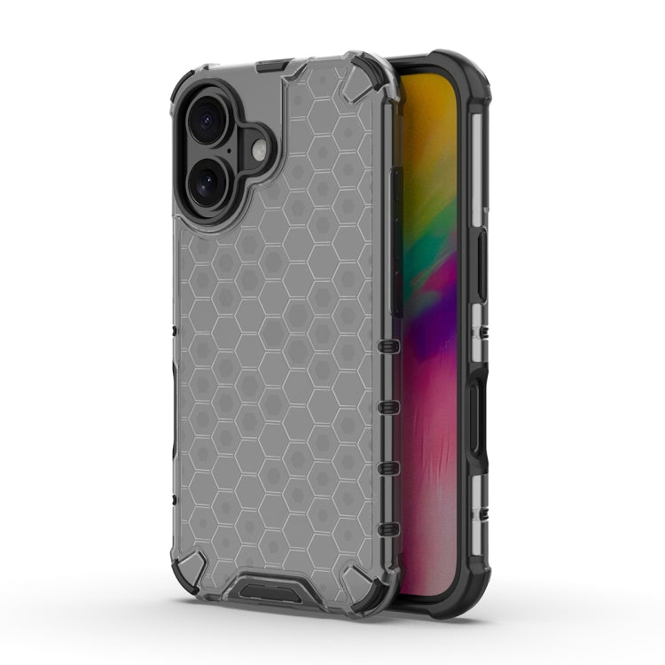 For iPhone 16 Honeycomb Shockproof Phone Case(Black) - iPhone 16 Cases by PMC Jewellery | Online Shopping South Africa | PMC Jewellery | Buy Now Pay Later Mobicred