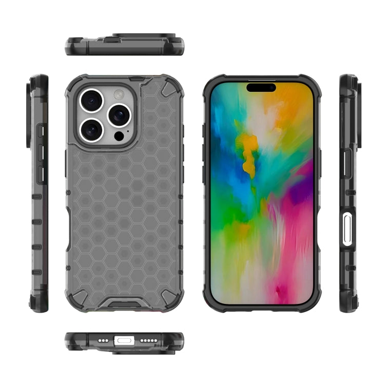 For iPhone 16 Pro Honeycomb Shockproof Phone Case(Black) - iPhone 16 Pro Cases by PMC Jewellery | Online Shopping South Africa | PMC Jewellery | Buy Now Pay Later Mobicred