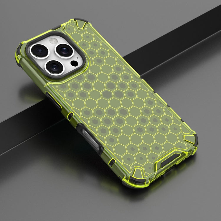 For iPhone 16 Pro Honeycomb Shockproof Phone Case(Green) - iPhone 16 Pro Cases by PMC Jewellery | Online Shopping South Africa | PMC Jewellery | Buy Now Pay Later Mobicred