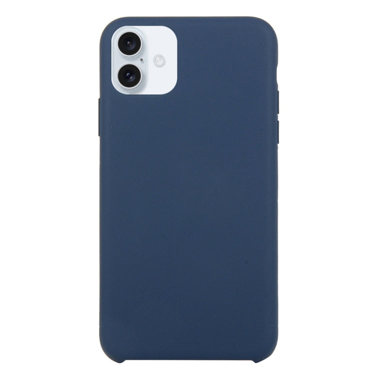 For iPhone 16 Plus Solid Silicone Phone Case(Dark Blue) - iPhone 16 Plus Cases by PMC Jewellery | Online Shopping South Africa | PMC Jewellery | Buy Now Pay Later Mobicred