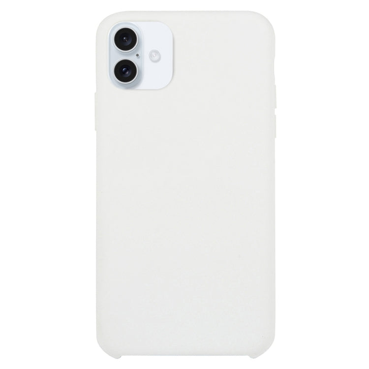 For iPhone 16 Solid Silicone Phone Case(White) - iPhone 16 Cases by PMC Jewellery | Online Shopping South Africa | PMC Jewellery | Buy Now Pay Later Mobicred