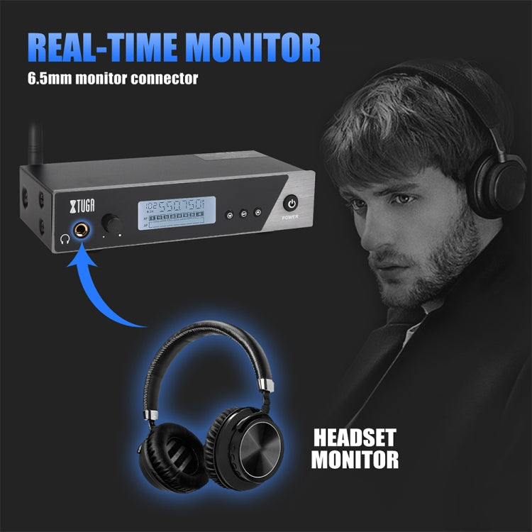 XTUGA  IEM1100 Professional Wireless In Ear Monitor System 5 BodyPacks(UK Plug) - Microphone by XTUGA | Online Shopping South Africa | PMC Jewellery | Buy Now Pay Later Mobicred