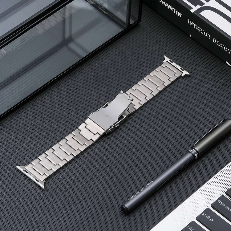 For Apple Watch Series 2 42mm Safety Buckle Titanium Steel Watch Band(Silver) - free shipping - PMC TechLife - Order now!