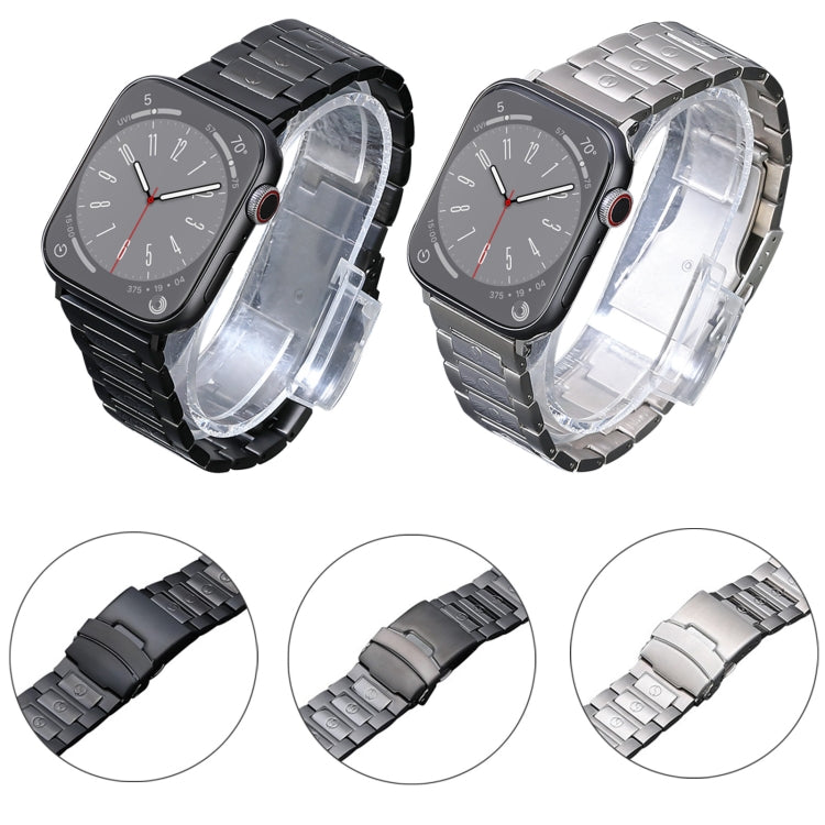 For Apple Watch Series 3 42mm Safety Buckle Titanium Steel Watch Band(Silver) - free shipping - PMC TechLife - Order now!