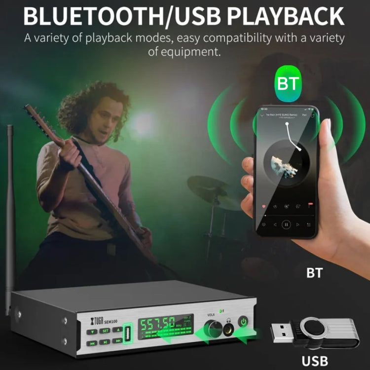 XTUGA SEM100 Professional Wireless In Ear Monitor System 1 BodyPacks(AU Plug) - free shipping - PMC Jewellery - Order now!