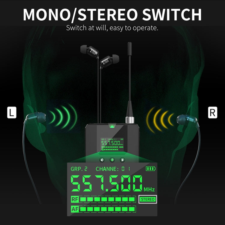 XTUGA SEM100 Professional Wireless In Ear Monitor System 1 BodyPacks(UK Plug) - Microphone by XTUGA | Online Shopping South Africa | PMC Jewellery | Buy Now Pay Later Mobicred