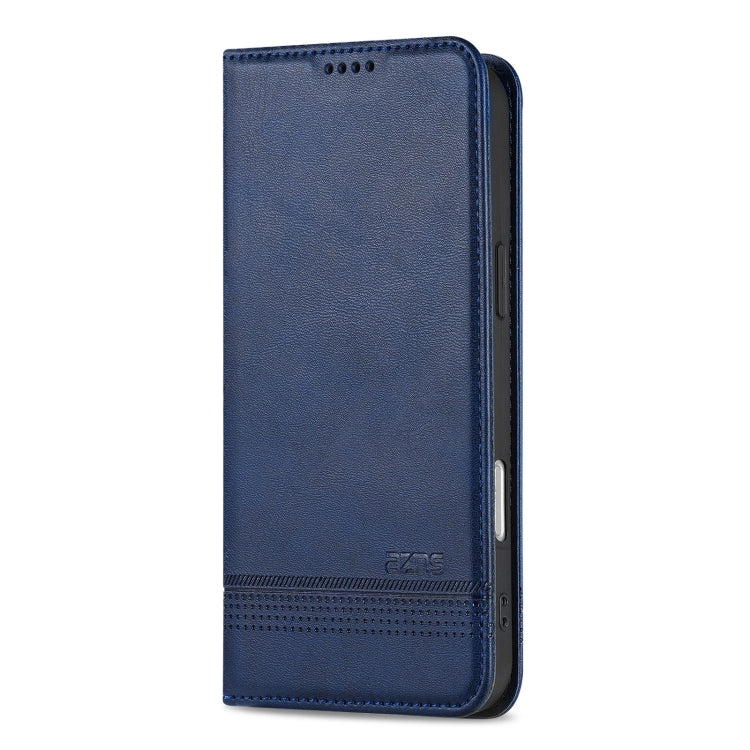 For iPhone 16 Plus AZNS Magnetic Calf Texture Flip Leather Phone Case(Dark Blue) - iPhone 16 Plus Cases by AZNS | Online Shopping South Africa | PMC Jewellery | Buy Now Pay Later Mobicred