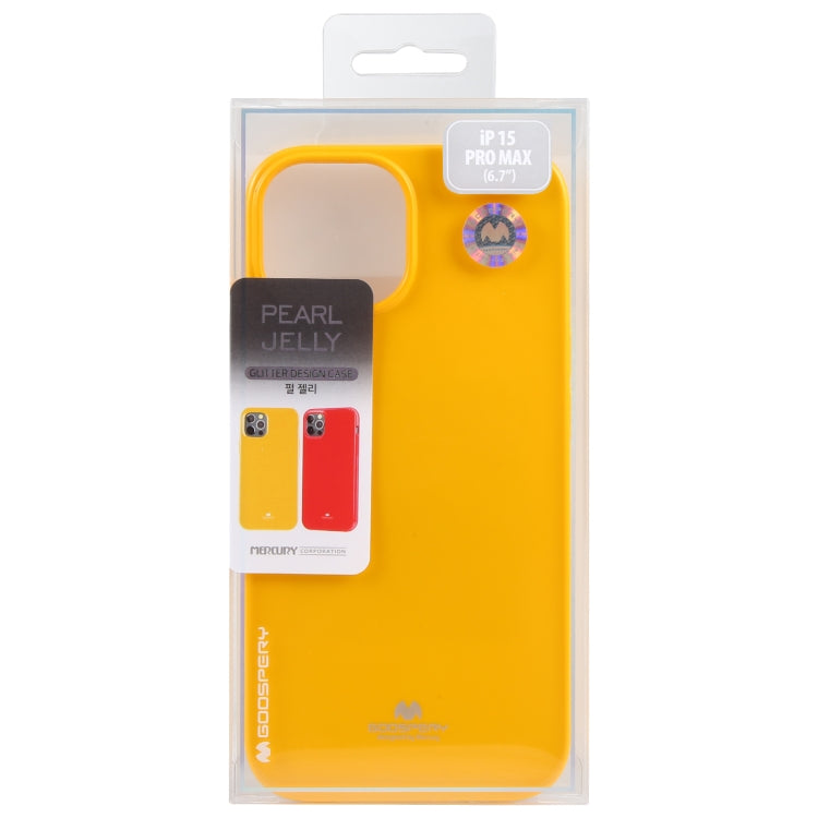 For iPhone 15 Pro Max GOOSPERY PEARL JELLY Shockproof TPU Phone Case(Yellow) - iPhone 15 Pro Max Cases by GOOSPERY | Online Shopping South Africa | PMC Jewellery | Buy Now Pay Later Mobicred