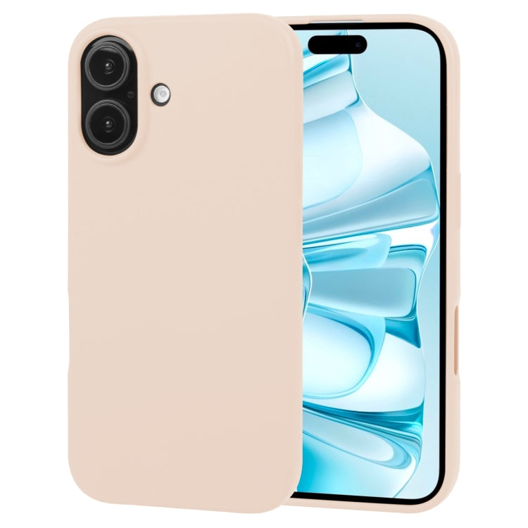 For iPhone 16 Plus GOOSPERY SOFT FEELING Liquid TPU Soft Phone Case(Apricot) - iPhone 16 Plus Cases by GOOSPERY | Online Shopping South Africa | PMC Jewellery | Buy Now Pay Later Mobicred