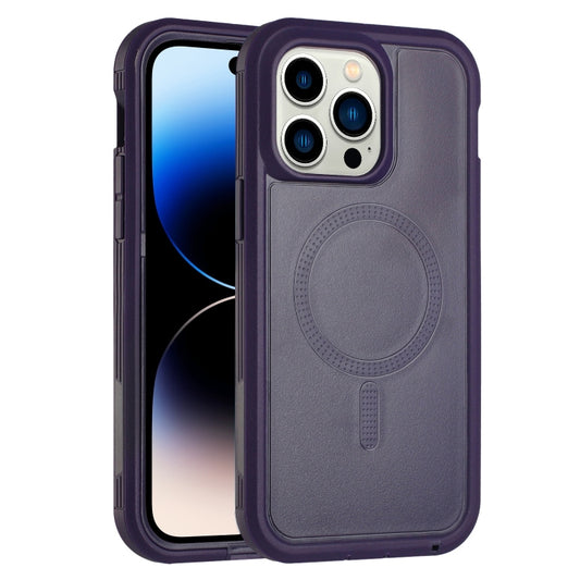 For iPhone 15 Pro Defender Series XT MagSafe Magnetic PC + TPU Shockproof Phone Case(Dark Purple) - iPhone 15 Pro Cases by PMC Jewellery | Online Shopping South Africa | PMC Jewellery