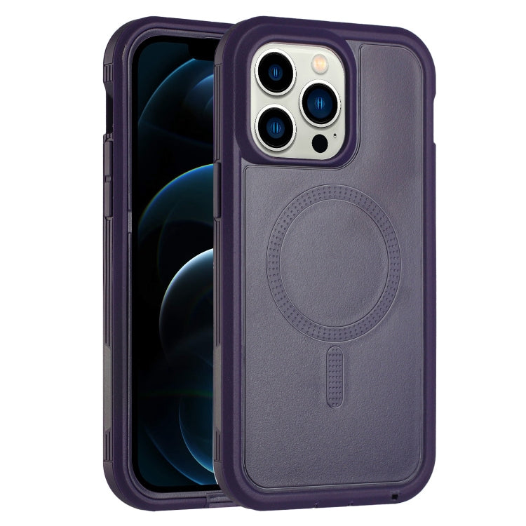 For iPhone 12 Pro Max Defender Series XT MagSafe Magnetic PC + TPU Shockproof Phone Case(Dark Purple) - iPhone 12 Pro Max Cases by PMC Jewellery | Online Shopping South Africa | PMC Jewellery