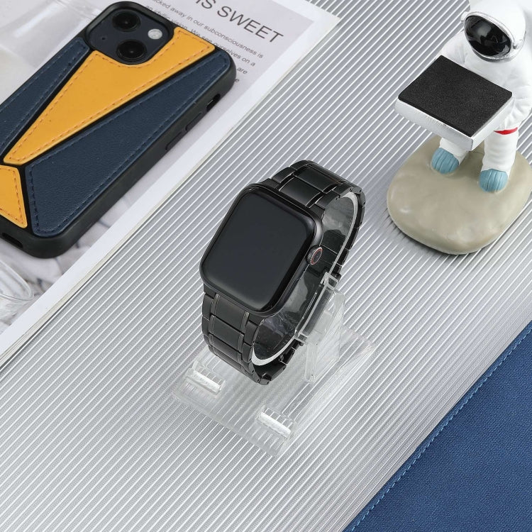 For Apple Watch SE 2022 44mm Five Beads Turtle Buckle Titanium Steel Watch Band(Black) - free shipping - PMC TechLife - Order now!