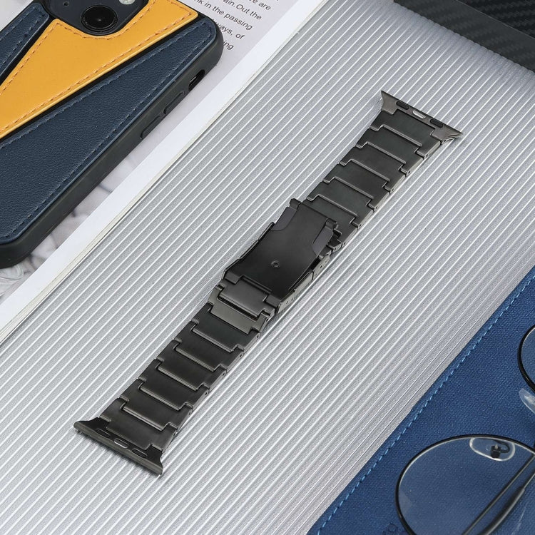 For Apple Watch Ultra 2 49mm Five Beads Turtle Buckle Titanium Steel Watch Band(Grey) - Watch Bands by PMC TechLife | Online Shopping South Africa | PMC TechLife
