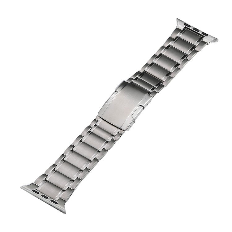 For Apple Watch Ultra 2 49mm Five Beads Turtle Buckle Titanium Steel Watch Band(Silver) - Watch Bands by PMC Jewellery | Online Shopping South Africa | PMC Jewellery