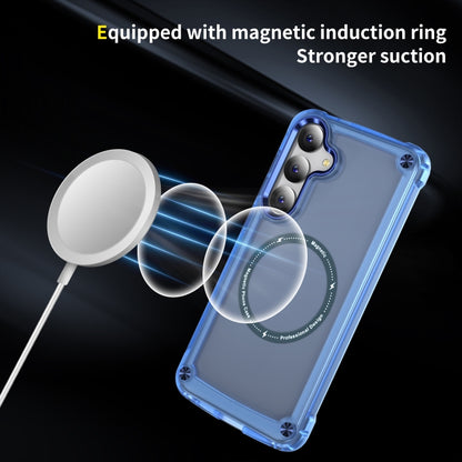 For Samsung Galaxy S25+ 5G Skin Feel TPU + PC MagSafe Magnetic Phone Case(Transparent Blue) - Galaxy S25+ 5G Cases by PMC Jewellery | Online Shopping South Africa | PMC Jewellery | Buy Now Pay Later Mobicred