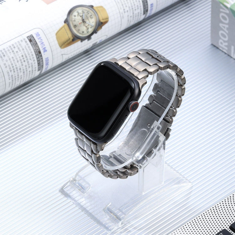 For Apple Watch Series 8 41mm Five Beads Titanium Steel Watch Band(Silver) - Watch Bands by PMC TechLife | Online Shopping South Africa | PMC TechLife