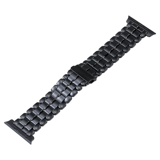 For Apple Watch Series 7 45mm Five Beads Titanium Steel Watch Band(Black) - Watch Bands by PMC Jewellery | Online Shopping South Africa | PMC Jewellery