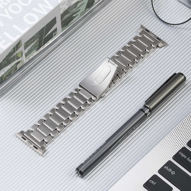 For Apple Watch Series 2 38mm Five Beads Titanium Steel Watch Band(Silver) - Watch Bands by PMC TechLife | Online Shopping South Africa | PMC TechLife