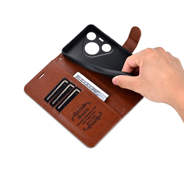 For Huawei Pura 70 Pro / 70 Pro+ AZNS Sheepskin Texture Flip Leather Phone Case(Brown) - free shipping - PMC TechLife - Order now!