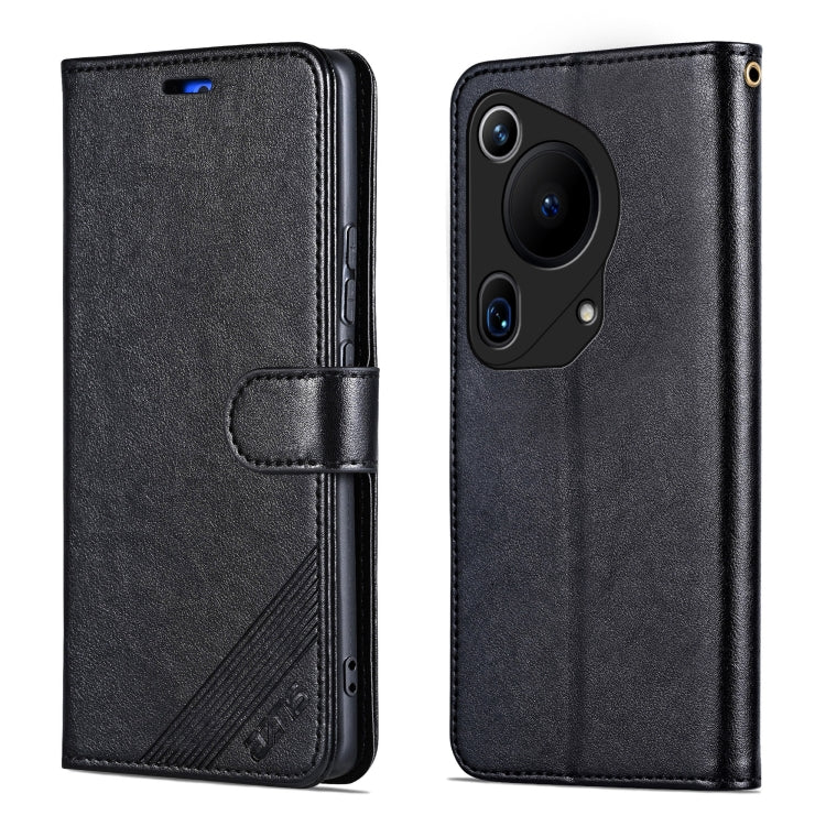 For Huawei Pura 70 Ultra AZNS Sheepskin Texture Flip Leather Phone Case(Black) - Huawei Cases by AZNS | Online Shopping South Africa | PMC Jewellery | Buy Now Pay Later Mobicred