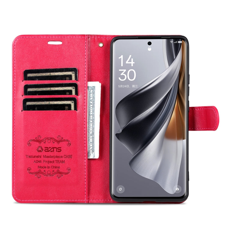 For OPPO Find X7 Ultra AZNS Sheepskin Texture Flip Leather Phone Case(Red) - OPPO Cases by AZNS | Online Shopping South Africa | PMC TechLife | Buy Now Pay Later Mobicred