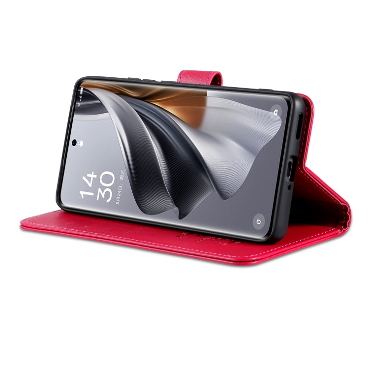 For OPPO Find X7 Ultra AZNS Sheepskin Texture Flip Leather Phone Case(Red) - OPPO Cases by AZNS | Online Shopping South Africa | PMC TechLife | Buy Now Pay Later Mobicred