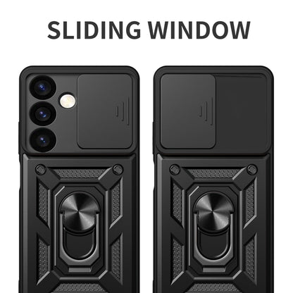 For Samsung Galaxy S24 5G Sliding Camera Cover Design TPU+PC Phone Case(Black) - Galaxy S24 5G Cases by PMC Jewellery | Online Shopping South Africa | PMC Jewellery