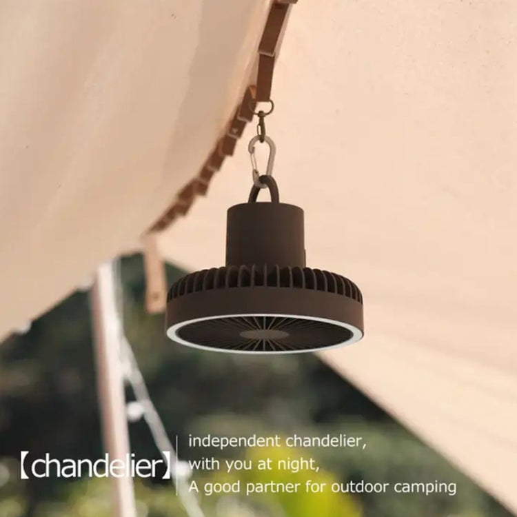 DQ212 10000mAh Outdoor Portable Camping Fan Tent Hanging Vertical Light(Black Grey) - Electric Fans by PMC TechLife | Online Shopping South Africa | PMC TechLife | Buy Now Pay Later Mobicred