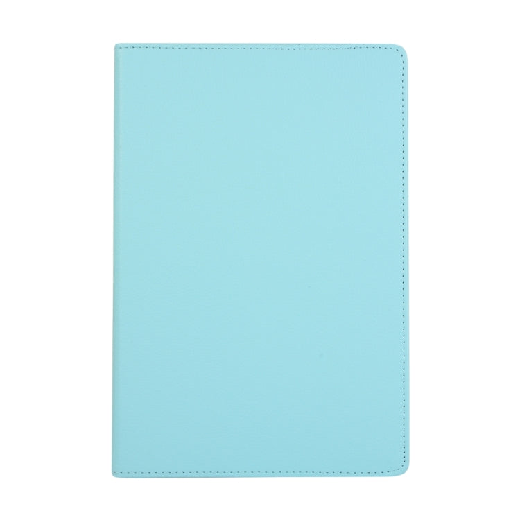 For Samsung Galaxy Tab S9 360 Degrees Rotation Holder Litchi Texture Leather Tablet Case(Sky Blue) - Galaxy Tab S9 Cases by PMC Jewellery | Online Shopping South Africa | PMC Jewellery | Buy Now Pay Later Mobicred