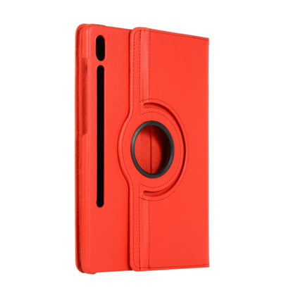 For Samsung Galaxy Tab S9+ / Tab S10+ 360 Degrees Rotation Holder Litchi Texture Leather Tablet Case(Red) - Galaxy Tab S9+ Cases by PMC Jewellery | Online Shopping South Africa | PMC Jewellery | Buy Now Pay Later Mobicred