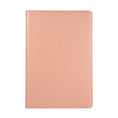 For Samsung Galaxy Tab S9+ / Tab S10+ 360 Degrees Rotation Holder Litchi Texture Leather Tablet Case(Rose Gold) - Galaxy Tab S9+ Cases by PMC Jewellery | Online Shopping South Africa | PMC Jewellery | Buy Now Pay Later Mobicred