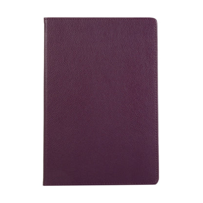 For Samsung Galaxy Tab S9+ / Tab S10+ 360 Degrees Rotation Holder Litchi Texture Leather Tablet Case(Purple) - Galaxy Tab S9+ Cases by PMC Jewellery | Online Shopping South Africa | PMC Jewellery | Buy Now Pay Later Mobicred